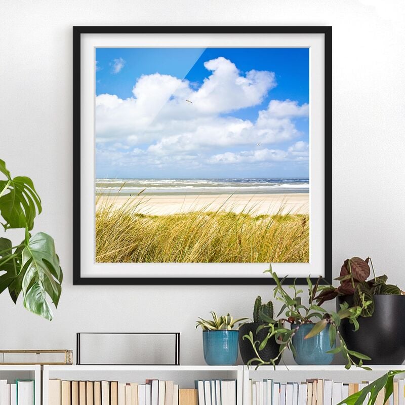 

Póster enmarcado - At The North Sea Coast Dimensión LxA: 20cm x 20cm, Marco: Negro