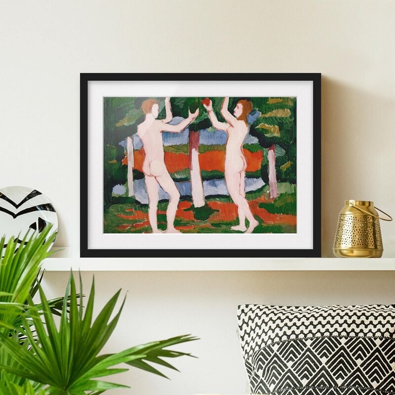 

Póster enmarcado - August Macke - Adam And Eve Dimensión LxA: 18cm x 24cm, Marco: Negro