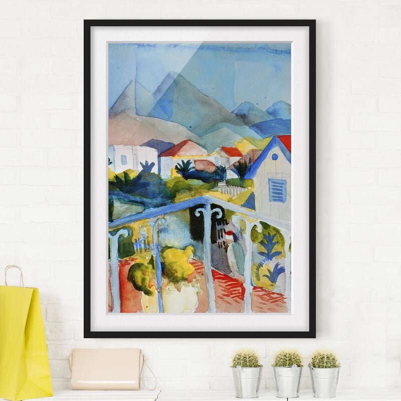 

Póster enmarcado - August Macke - Saint Germain Near Tunis Dimensión LxA: 100cm x 70cm, Marco: Negro