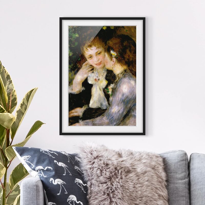 

Póster enmarcado - Auguste Renoir - Confidences Dimensión LxA: 24cm x 18cm, Marco: Negro