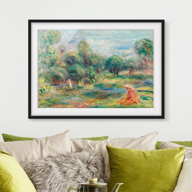 

Póster enmarcado - Auguste Renoir - Landscape At Cagnes Dimensión LxA: 70cm x 100cm, Marco: Negro