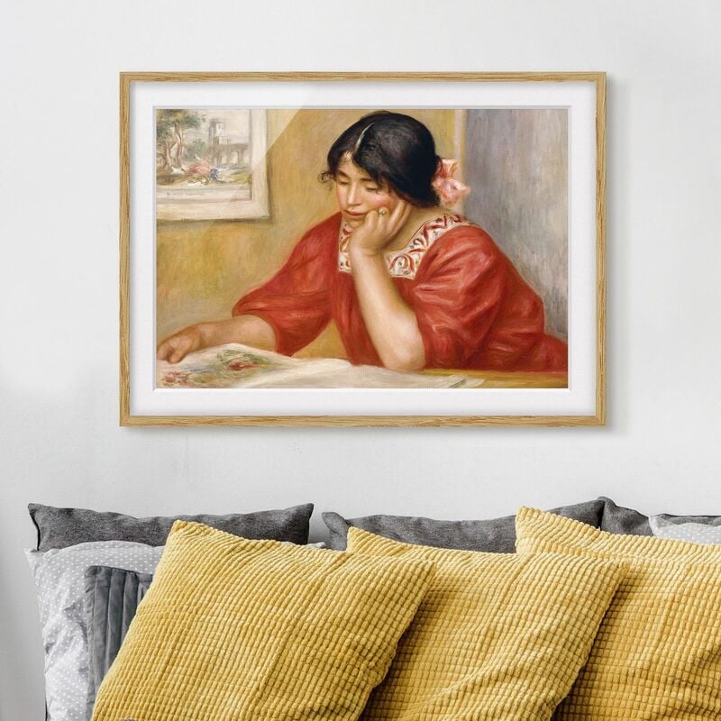 

Póster enmarcado - Auguste Renoir - Leontine Reading Dimensión LxA: 40cm x 55cm, Marco: Roble