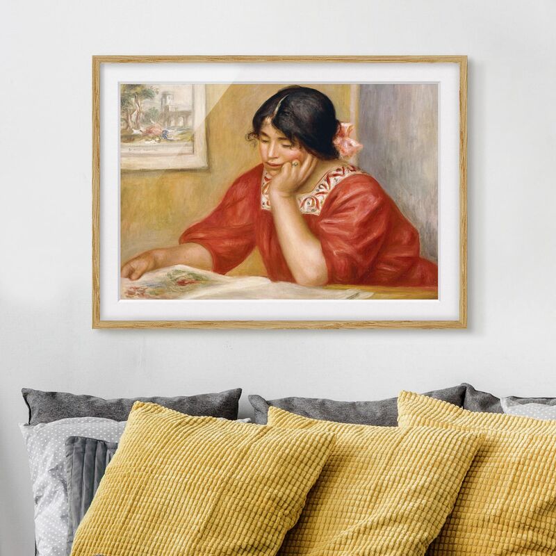 

Póster enmarcado - Auguste Renoir - Leontine Reading Dimensión LxA: 50cm x 70cm, Marco: Roble