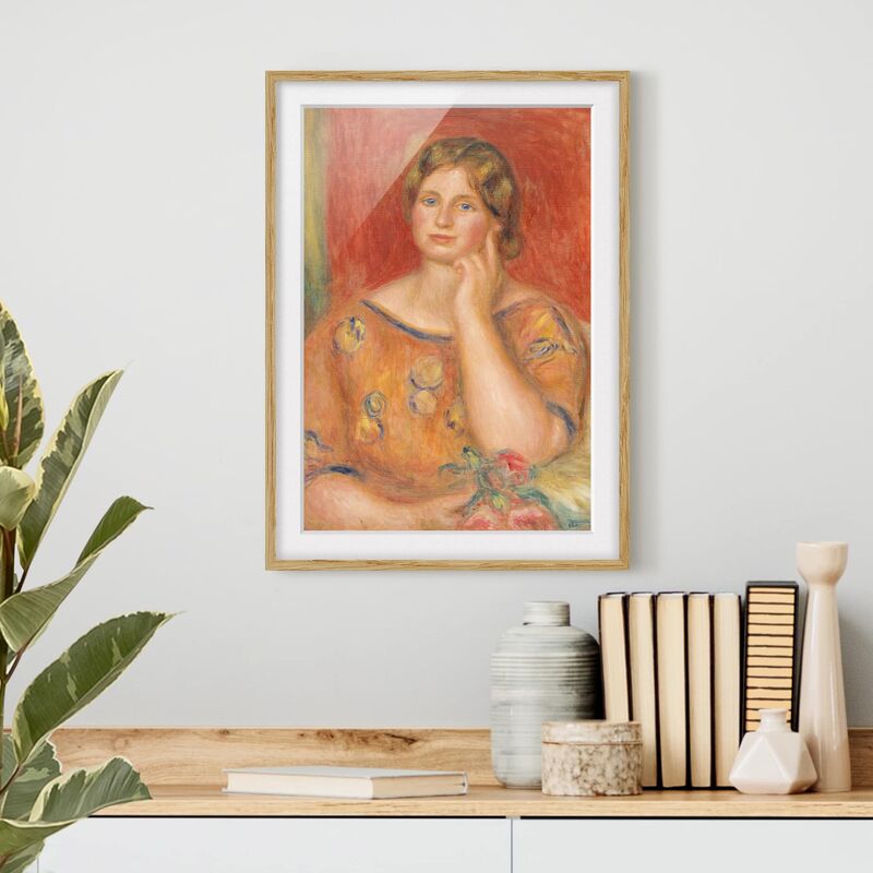 

Póster enmarcado - Auguste Renoir - Mrs. Osthaus Dimensión LxA: 70cm x 50cm, Marco: Roble