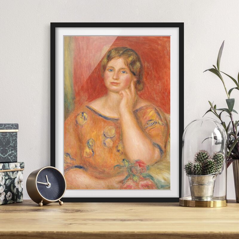 

Póster enmarcado - Auguste Renoir - Mrs. Osthaus Dimensión LxA: 24cm x 18cm, Marco: Negro