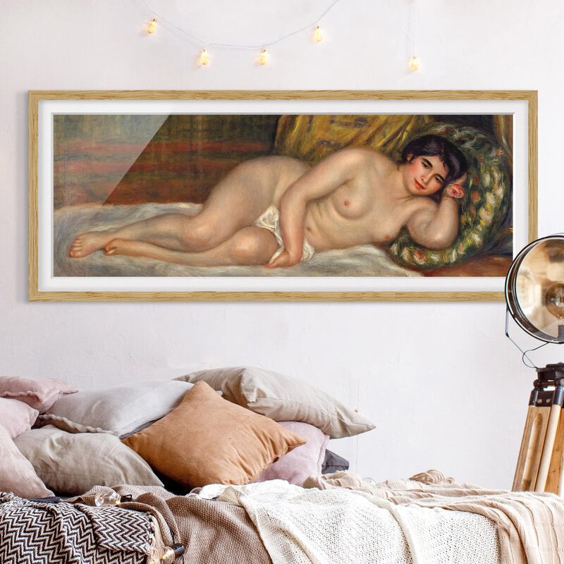 

Póster enmarcado - Auguste Renoir - Reclining Nude Dimensión LxA: 20cm x 50cm, Marco: Roble