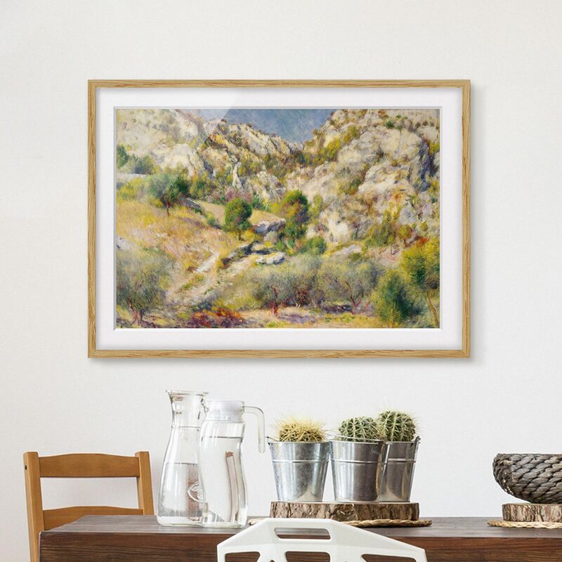 

Póster enmarcado - Auguste Renoir - Rock In Estaque Dimensión LxA: 50cm x 70cm, Marco: Roble