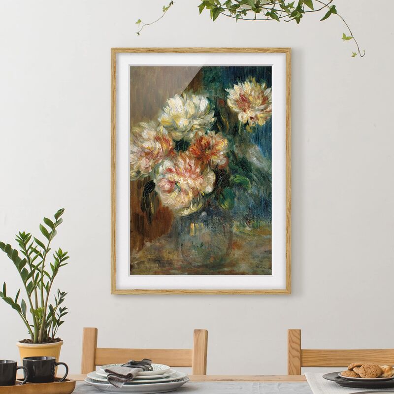 

Póster enmarcado - Auguste Renoir - Vase Of Peonies Dimensión LxA: 55cm x 40cm, Marco: Roble