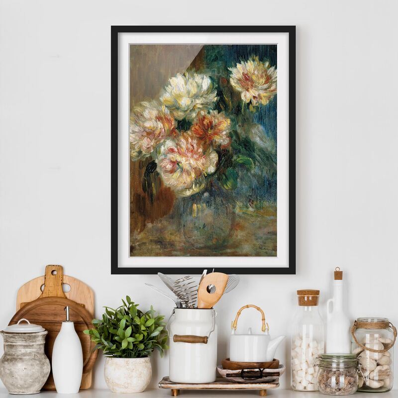 

Póster enmarcado - Auguste Renoir - Vase Of Peonies Dimensión LxA: 55cm x 40cm, Marco: Negro