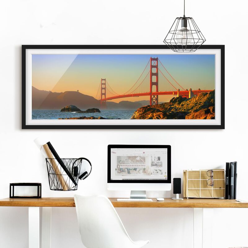 

Póster enmarcado - Baker Beach Dimensión LxA: 20cm x 50cm, Marco: Negro
