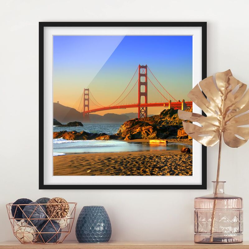 

Póster enmarcado - Baker Beach Dimensión LxA: 30cm x 30cm, Marco: Negro