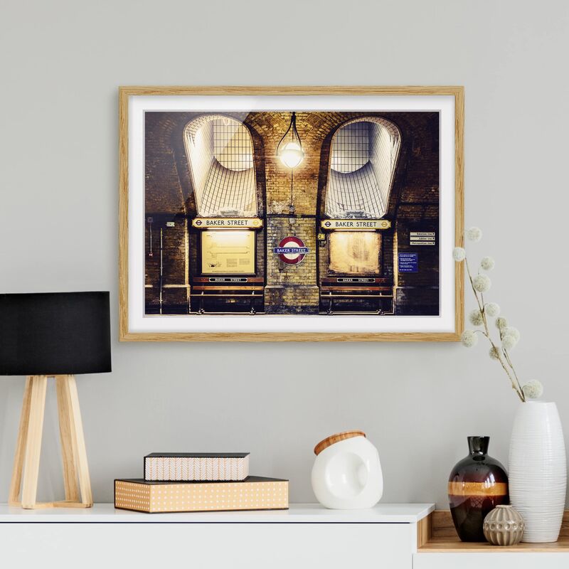 

Póster enmarcado - Baker Street Dimensión LxA: 70cm x 100cm, Marco: Roble