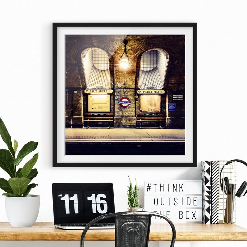 

Póster enmarcado - Baker Street Dimensión LxA: 70cm x 70cm, Marco: Negro