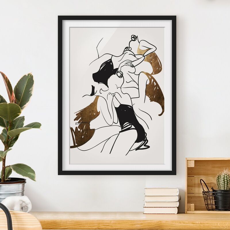 

Póster enmarcado - Ballerine in oro Dimensión LxA: 100cm x 70cm, Marco: Negro