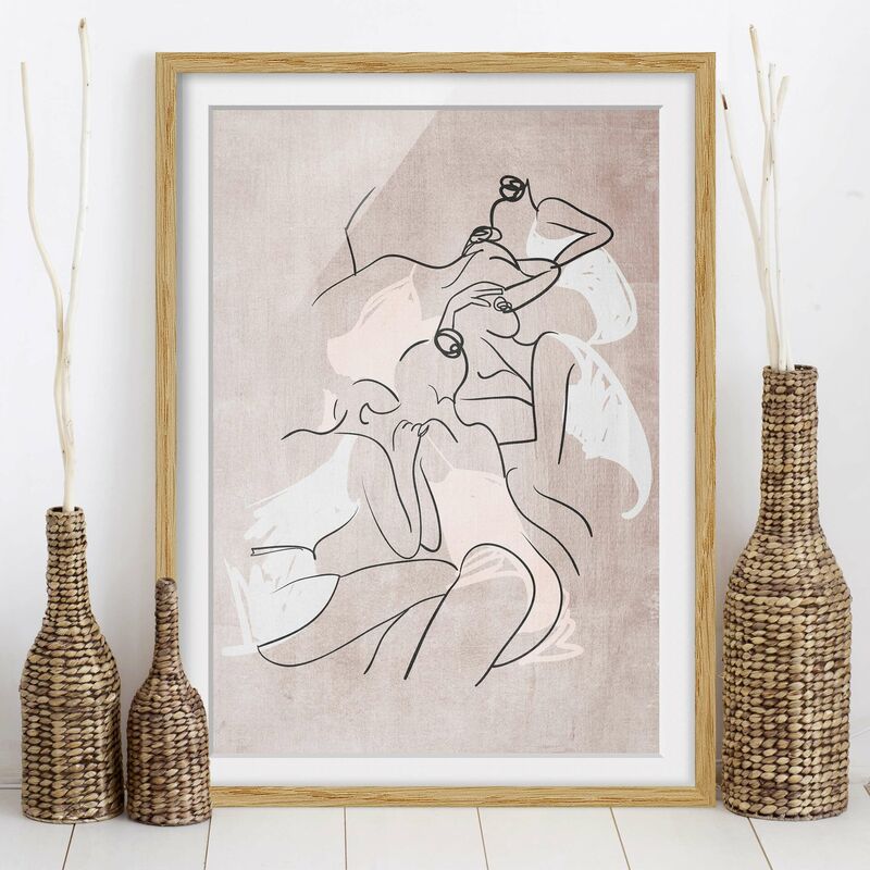 

Póster enmarcado - Ballerine in rosa antico Dimensión LxA: 24cm x 18cm, Marco: Roble