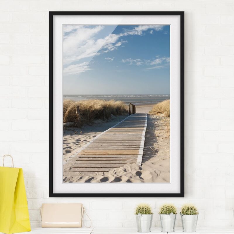 

Póster enmarcado - Baltic Sea Beach Dimensión LxA: 70cm x 50cm, Marco: Negro