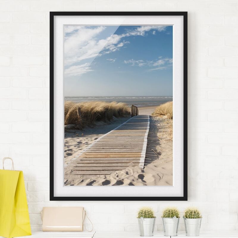 

Póster enmarcado - Baltic Sea Beach Dimensión LxA: 24cm x 18cm, Marco: Negro