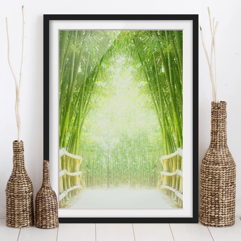 

Póster enmarcado - Bamboo Way Dimensión LxA: 70cm x 50cm, Marco: Negro
