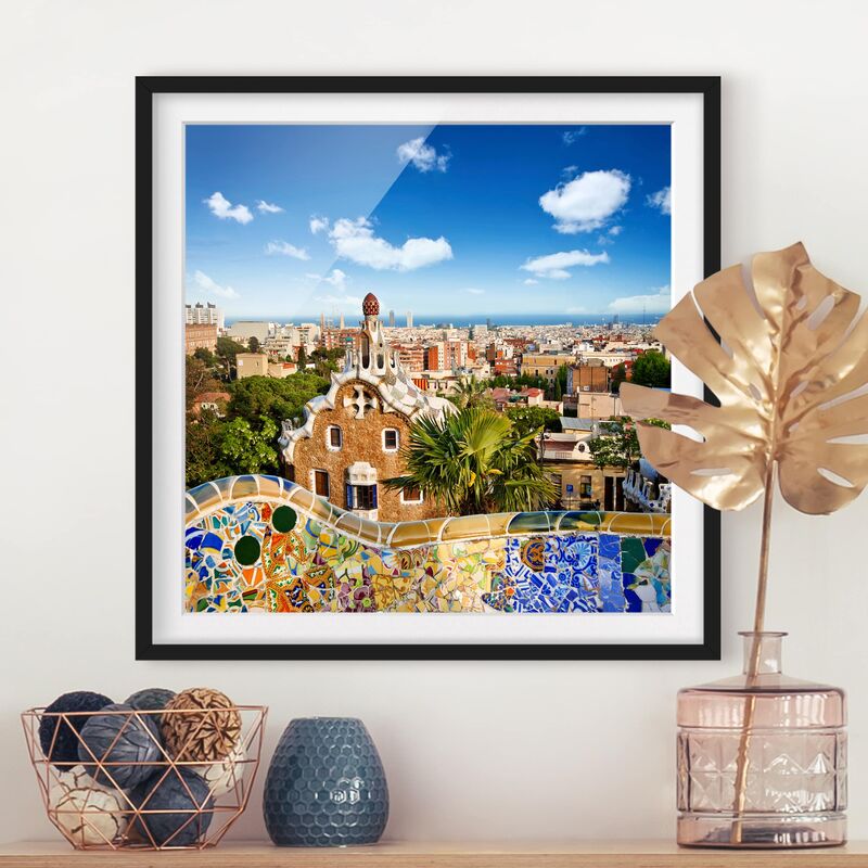 

Póster enmarcado - Barcelona Dimensión LxA: 20cm x 20cm, Marco: Negro