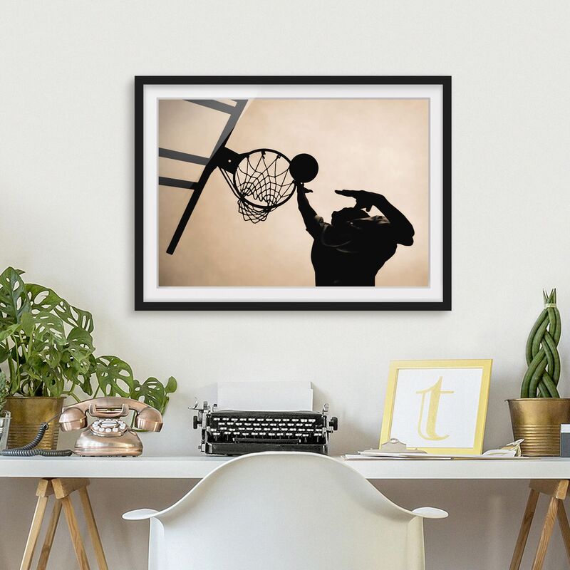 

Póster enmarcado - Basketball Dimensión LxA: 50cm x 70cm, Marco: Negro