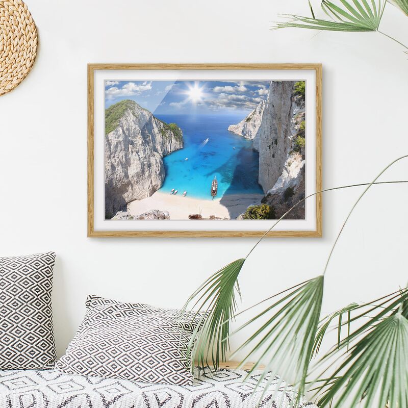 

Póster enmarcado - Bay Dimensión LxA: 30cm x 40cm, Marco: Roble
