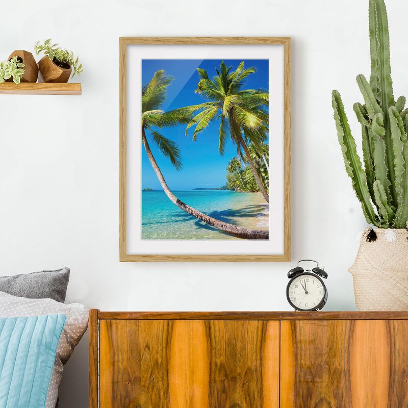 

Póster enmarcado - Beach Of Thailand Dimensión LxA: 70cm x 50cm, Marco: Roble