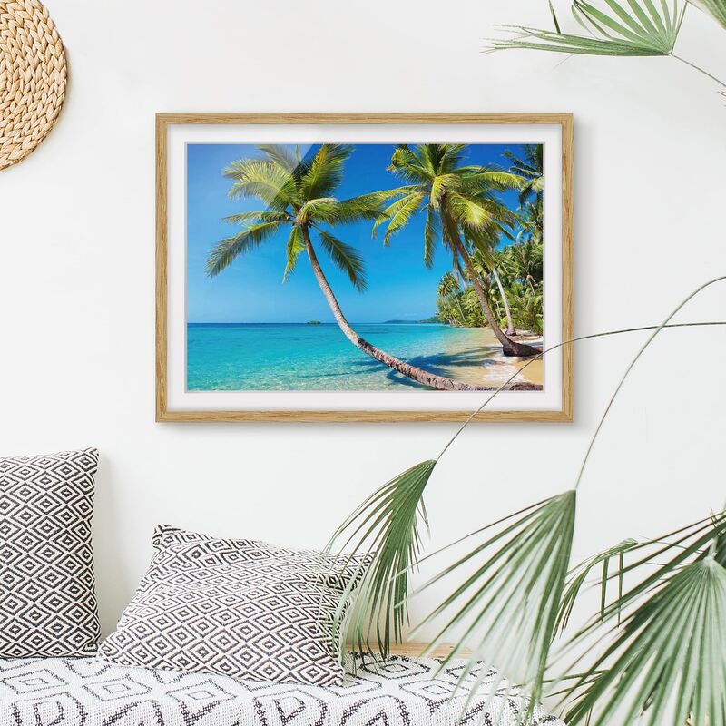 

Póster enmarcado - Beach Of Thailand Dimensión LxA: 40cm x 55cm, Marco: Roble