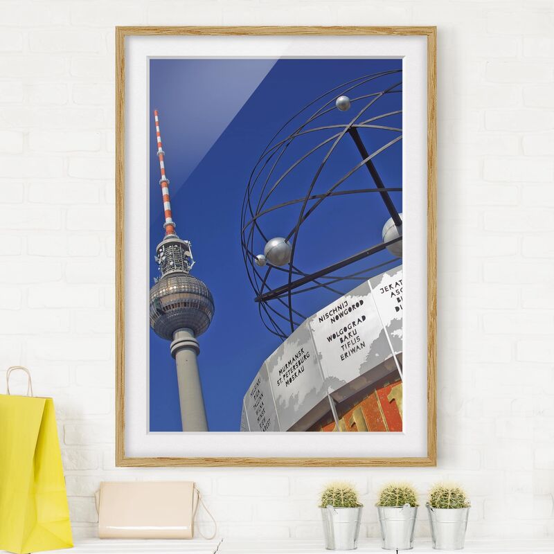 

Póster enmarcado - Berlin Alexanderplatz Dimensión LxA: 100cm x 70cm, Marco: Roble