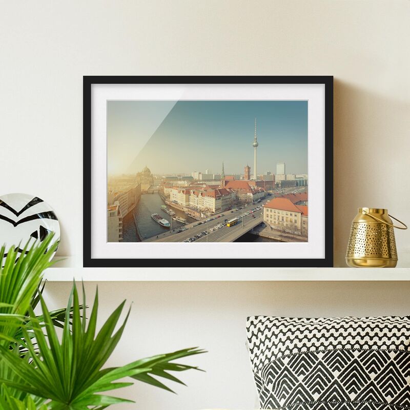 

Póster enmarcado - Berlin Morning Dimensión LxA: 70cm x 100cm, Marco: Negro