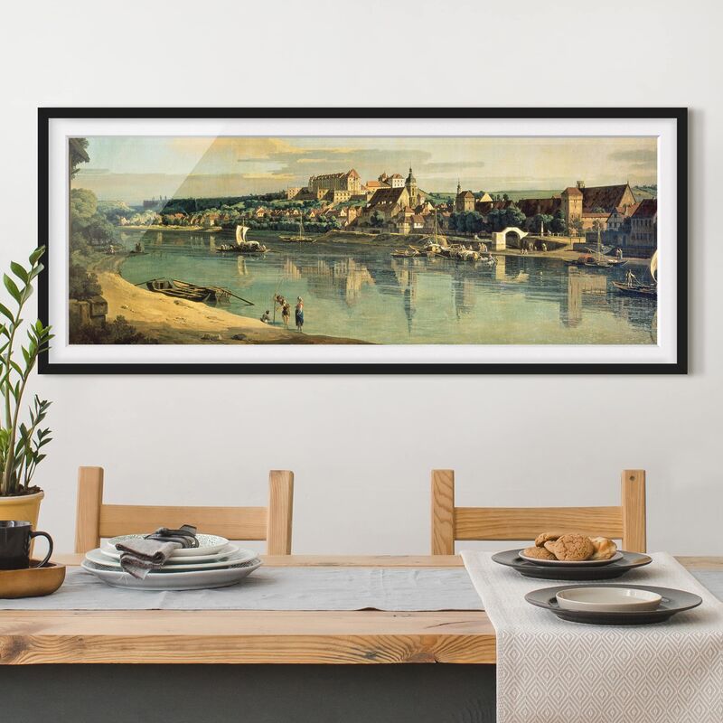 

Póster enmarcado - Bernardo Bellotto - View Of Pirna Dimensión LxA: 20cm x 50cm, Marco: Negro