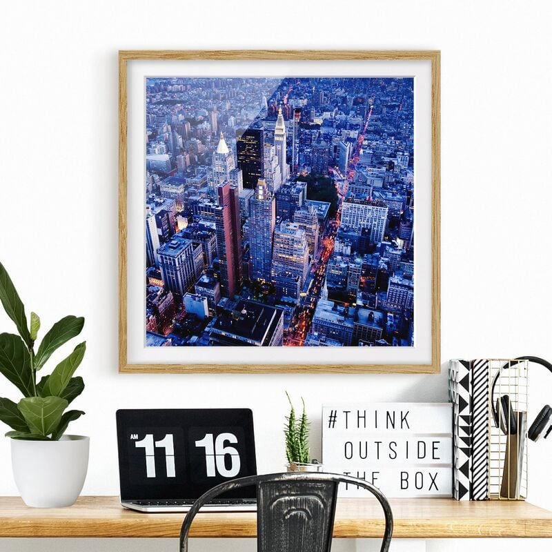 

Póster enmarcado - Big Apple Dimensión LxA: 70cm x 70cm, Marco: Roble