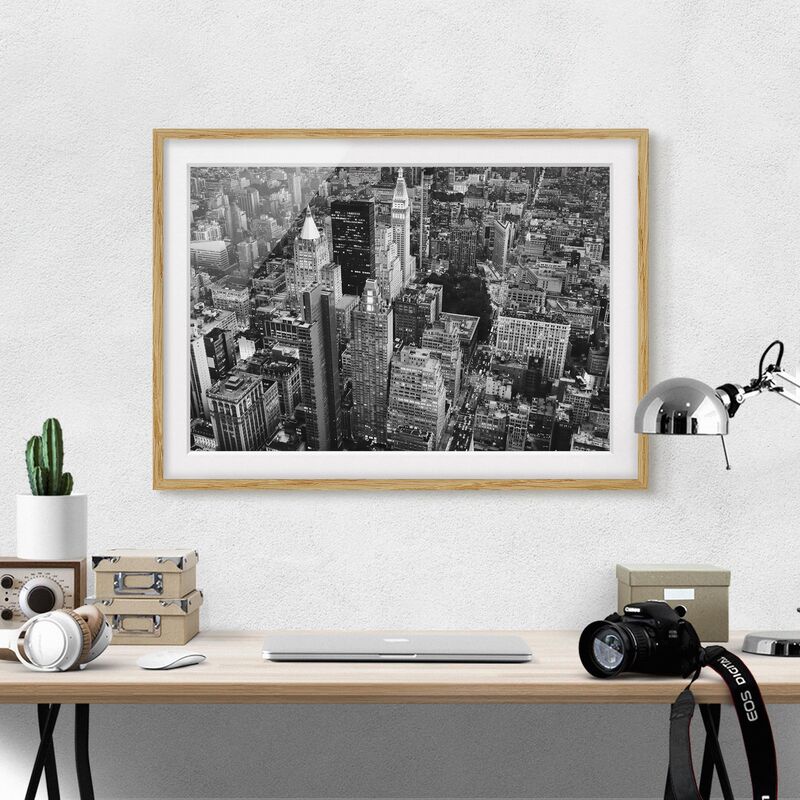 

Póster enmarcado - Big Apple II Dimensión LxA: 50cm x 70cm, Marco: Roble