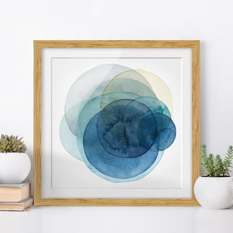 

Póster enmarcado - Big Bang - Blue Dimensión LxA: 30cm x 30cm, Marco: Roble