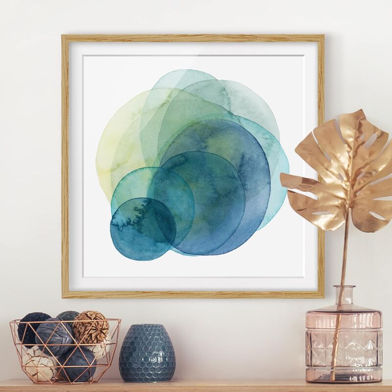 

Póster enmarcado - Big Bang - Green Dimensión LxA: 50cm x 50cm, Marco: Roble