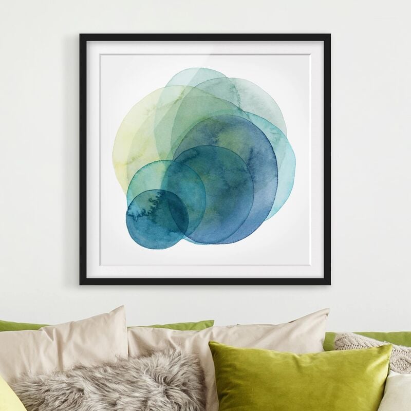 

Póster enmarcado - Big Bang - Green Dimensión LxA: 70cm x 70cm, Marco: Negro