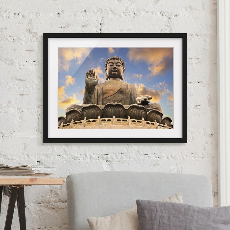 

Póster enmarcado - Big Buddha Dimensión LxA: 40cm x 55cm, Marco: Negro