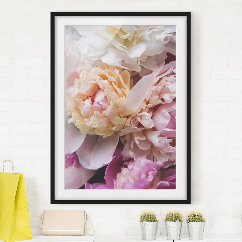 

Póster enmarcado - Blooming Peony Dimensión LxA: 40cm x 30cm, Marco: Negro