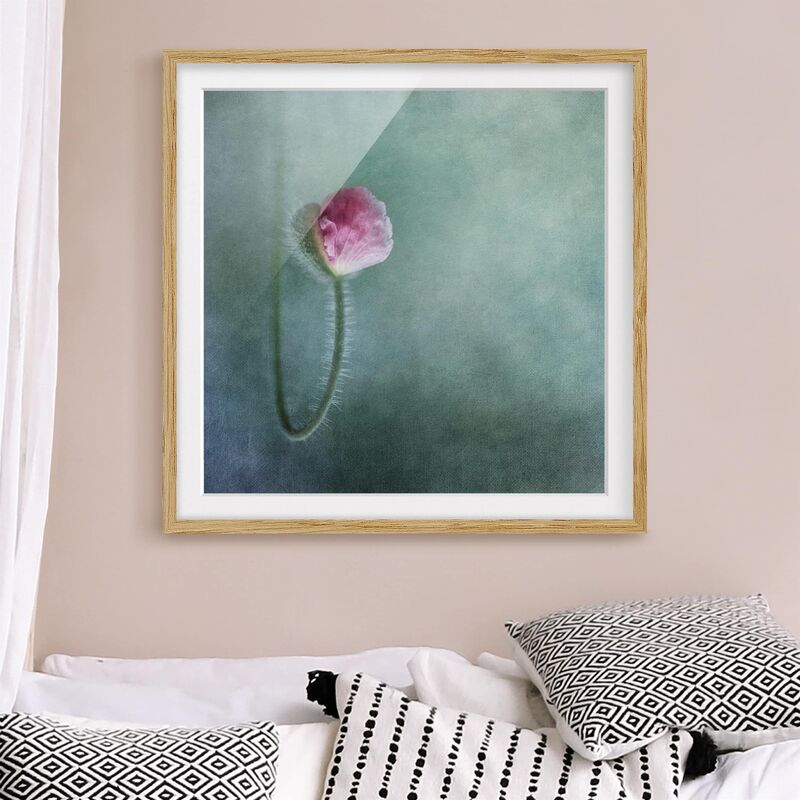 

Póster enmarcado - Blossom In Pink Dimensión LxA: 20cm x 20cm, Marco: Roble