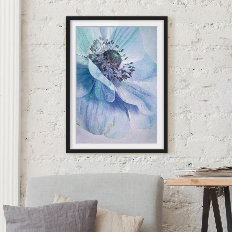 

Póster enmarcado - Blossom In Turquoise Dimensión LxA: 70cm x 50cm, Marco: Negro