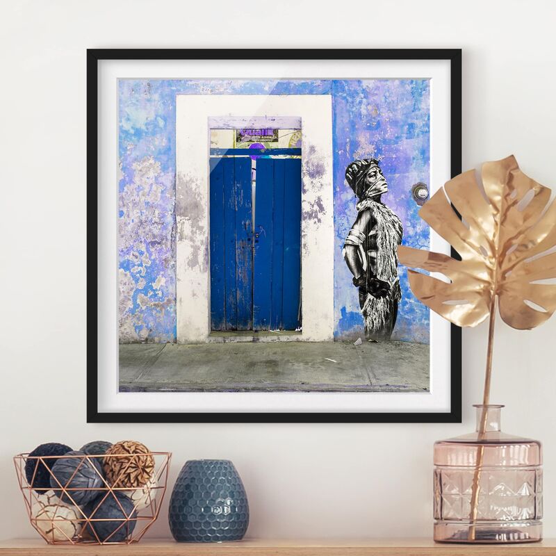 

Póster enmarcado - Blue Main Entrance Dimensión LxA: 30cm x 30cm, Marco: Negro