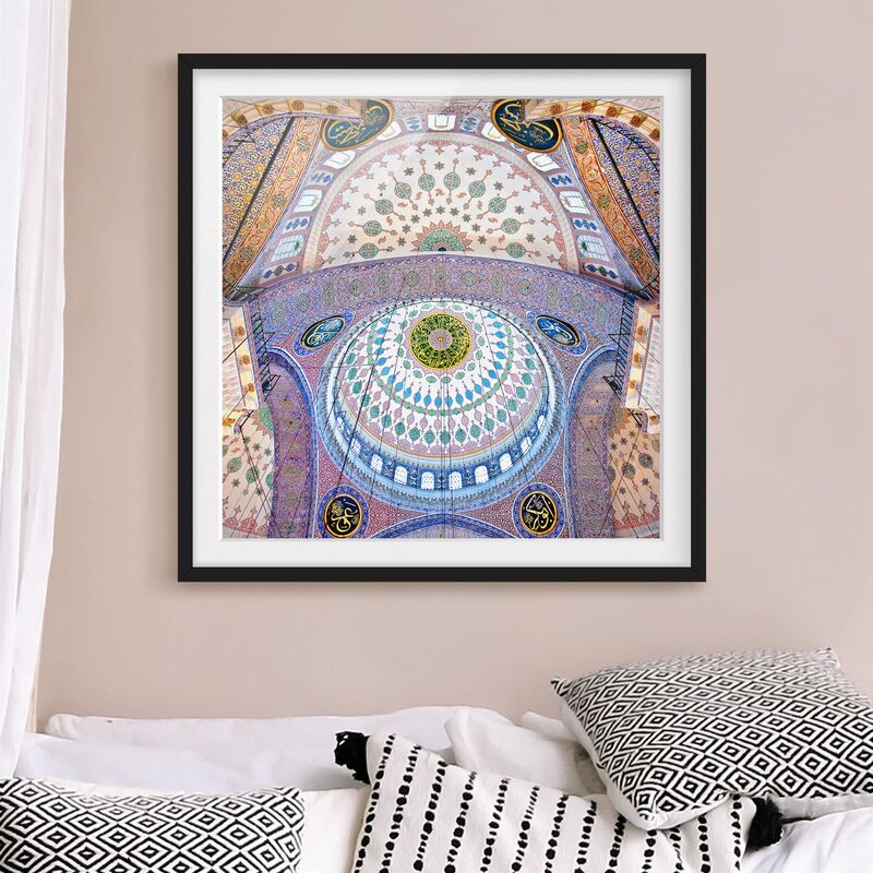 

Póster enmarcado - Blue Mosque In Istanbul Dimensión LxA: 70cm x 70cm, Marco: Negro