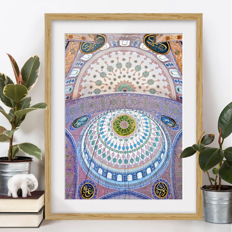 

Póster enmarcado - Blue Mosque In Istanbul Dimensión LxA: 70cm x 50cm, Marco: Roble