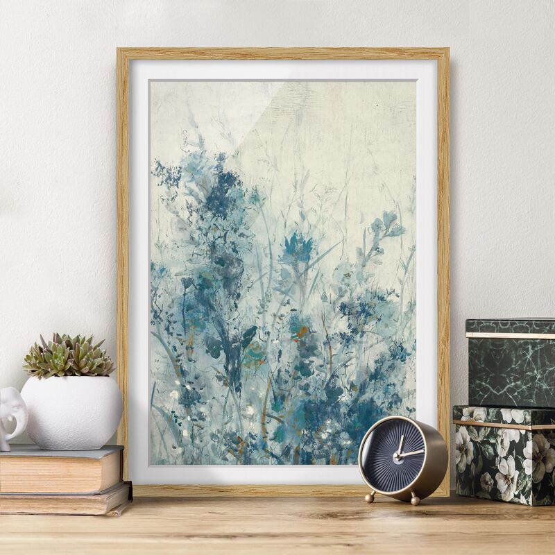 

Póster enmarcado - Blue Spring Meadow I Dimensión LxA: 70cm x 50cm, Marco: Roble