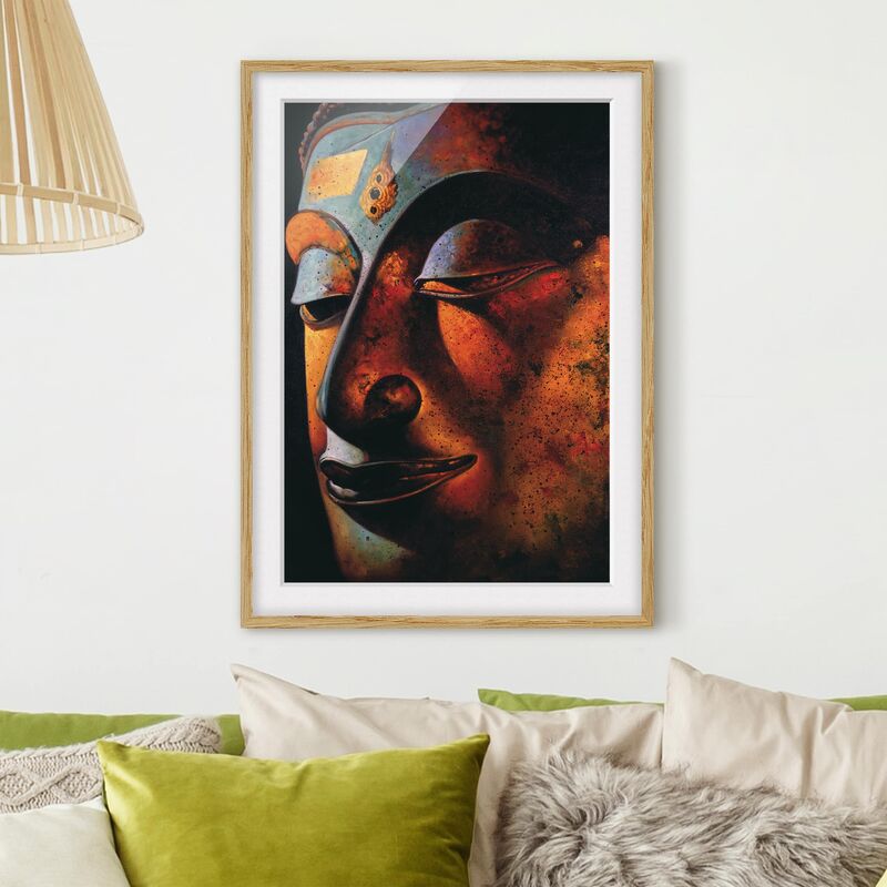

Póster enmarcado - Bombay Buddha Dimensión LxA: 70cm x 50cm, Marco: Roble