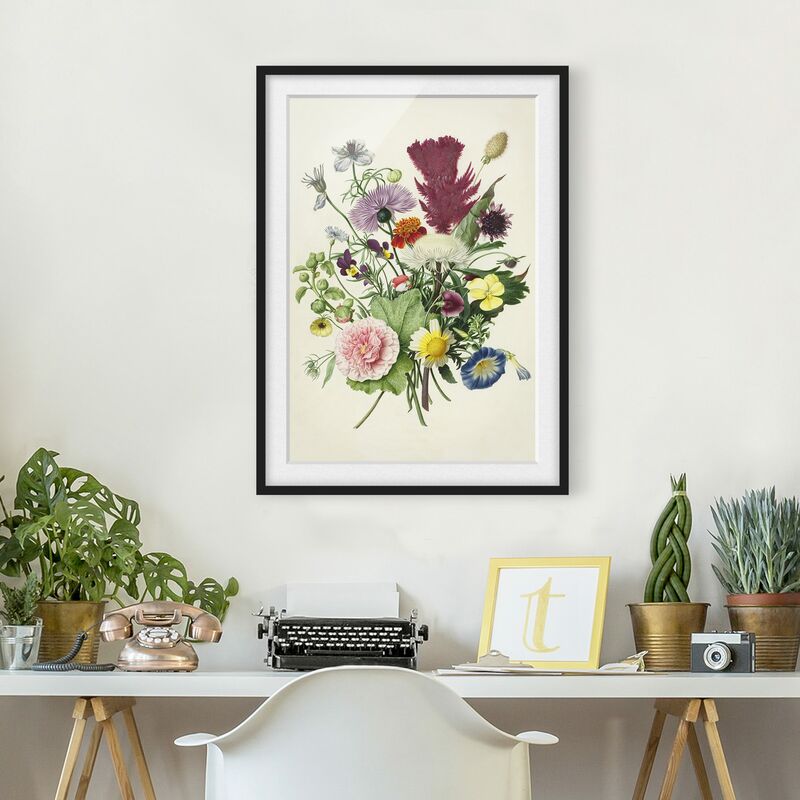 

Póster enmarcado - Bouquet di 1680 Dimensión LxA: 24cm x 18cm, Marco: Negro