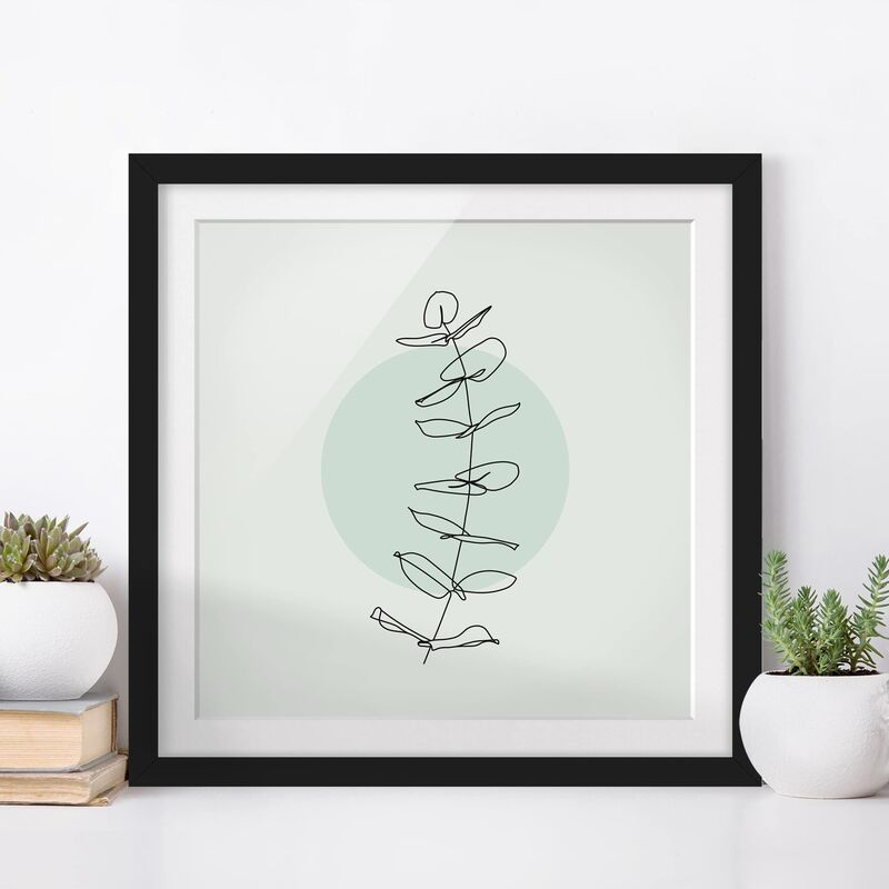 

Póster enmarcado - Branch Geometria Circle Line Art Dimensión LxA: 20cm x 20cm, Marco: Negro