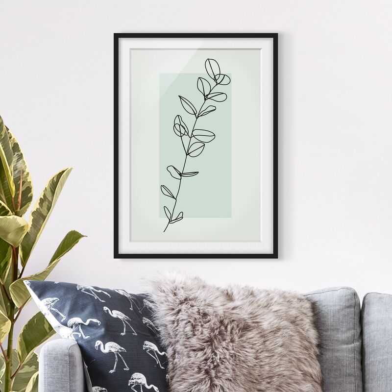 

Póster enmarcado - Branch Geometria Piazza Line Art Dimensión LxA: 70cm x 50cm, Marco: Negro