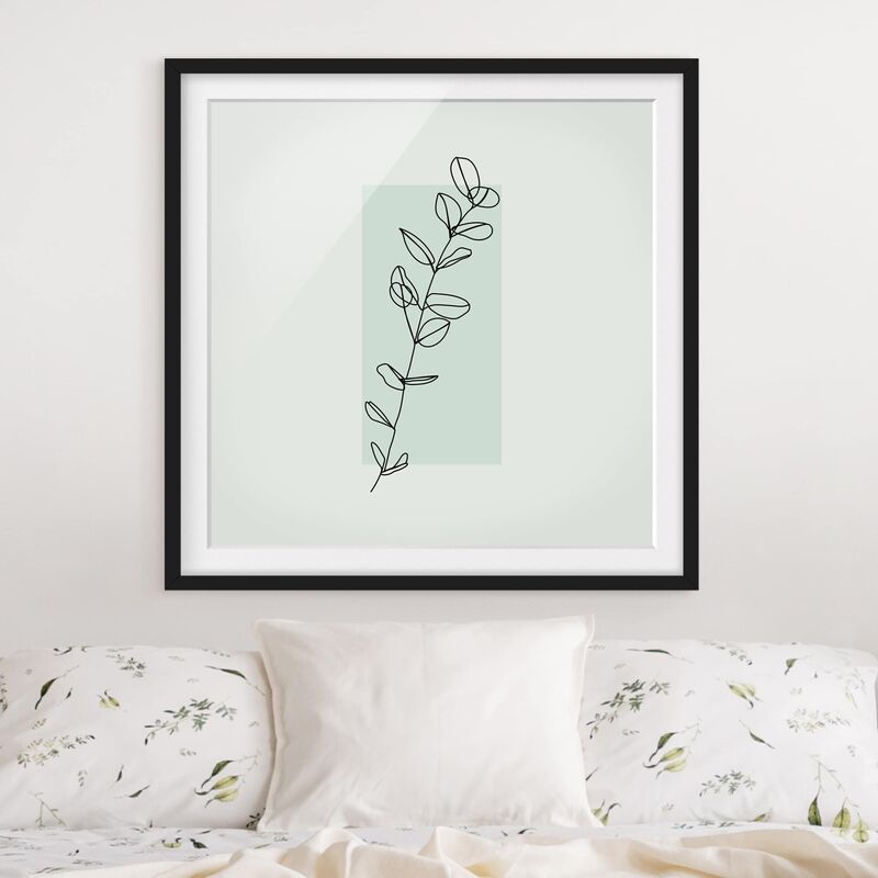 

Póster enmarcado - Branch Geometria Piazza Line Art Dimensión LxA: 30cm x 30cm, Marco: Negro