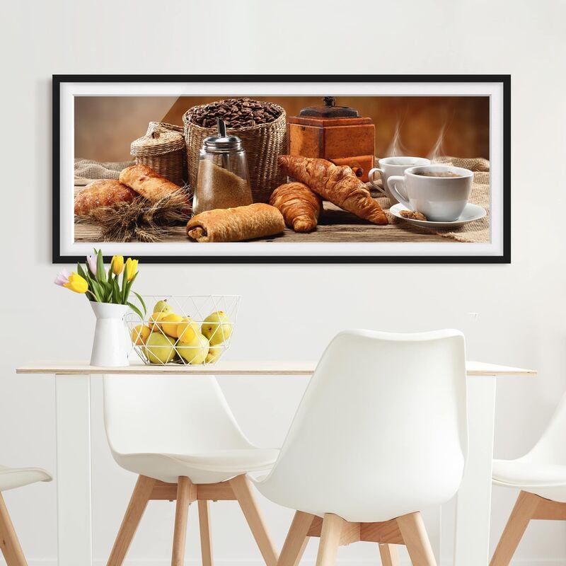 

Póster enmarcado - Breakfast Table Dimensión LxA: 30cm x 75cm, Marco: Negro