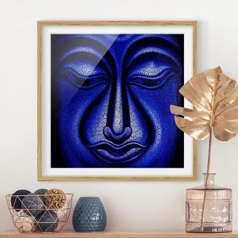 

Póster enmarcado - Buddha In Nepal Dimensión LxA: 30cm x 30cm, Marco: Roble